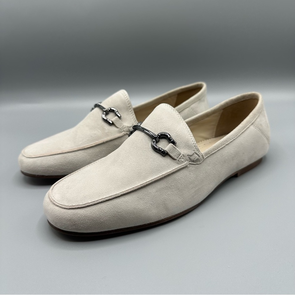 Signature Journee Collection Genuine Leather Loafers Flats Women Size 7.5 Taupe
